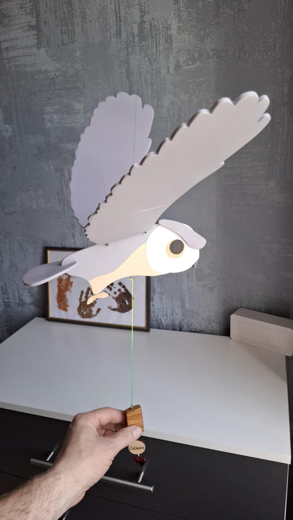 Flying Handmade Solid Wood Forest Owl Decoration